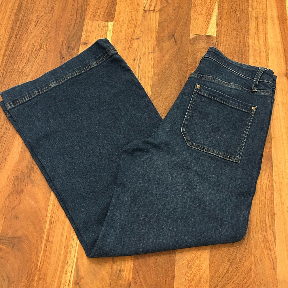 Anthropologie: Maeve Women’s Wide Leg Jeans in Dark Blue Denim